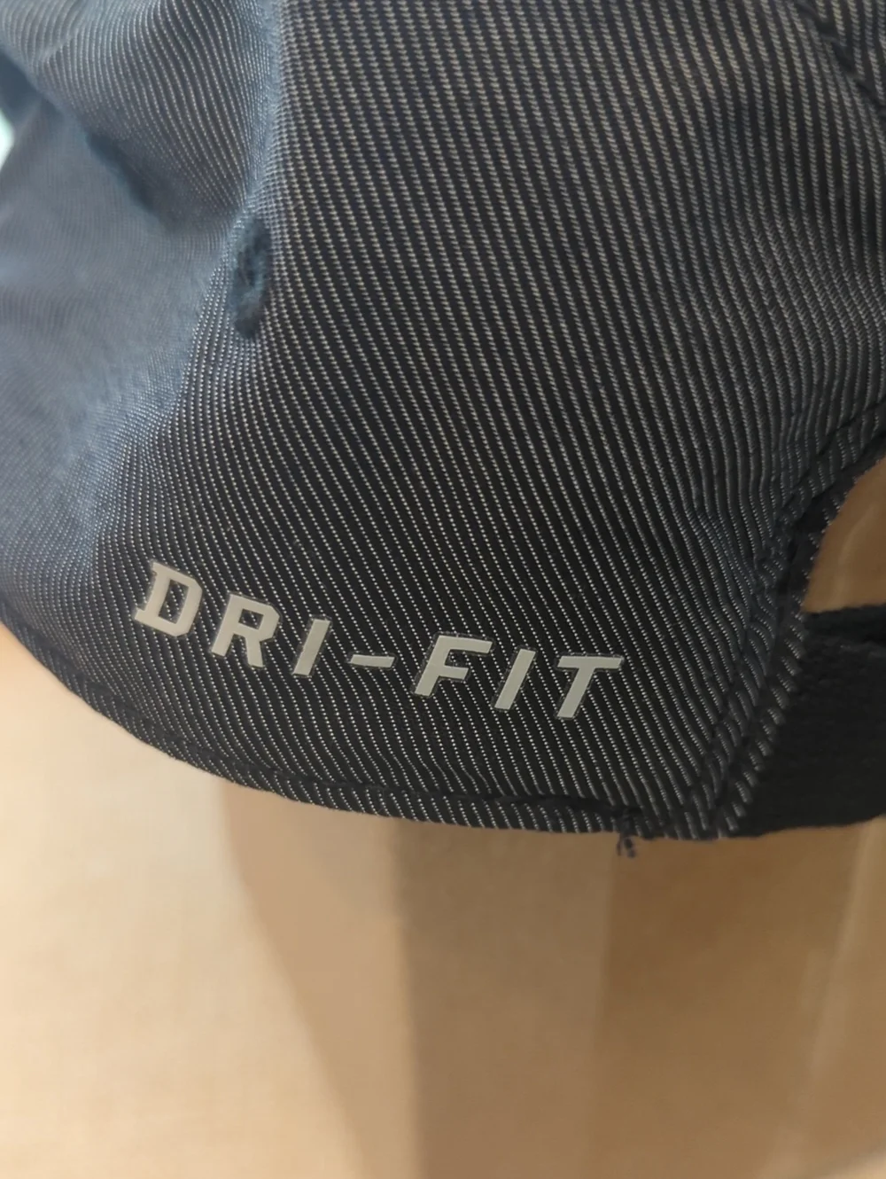 Nike AW84 Dri- Fit  5 Panel Black Swoosh Performance Cap Small